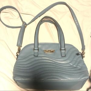 Blue satchel bag